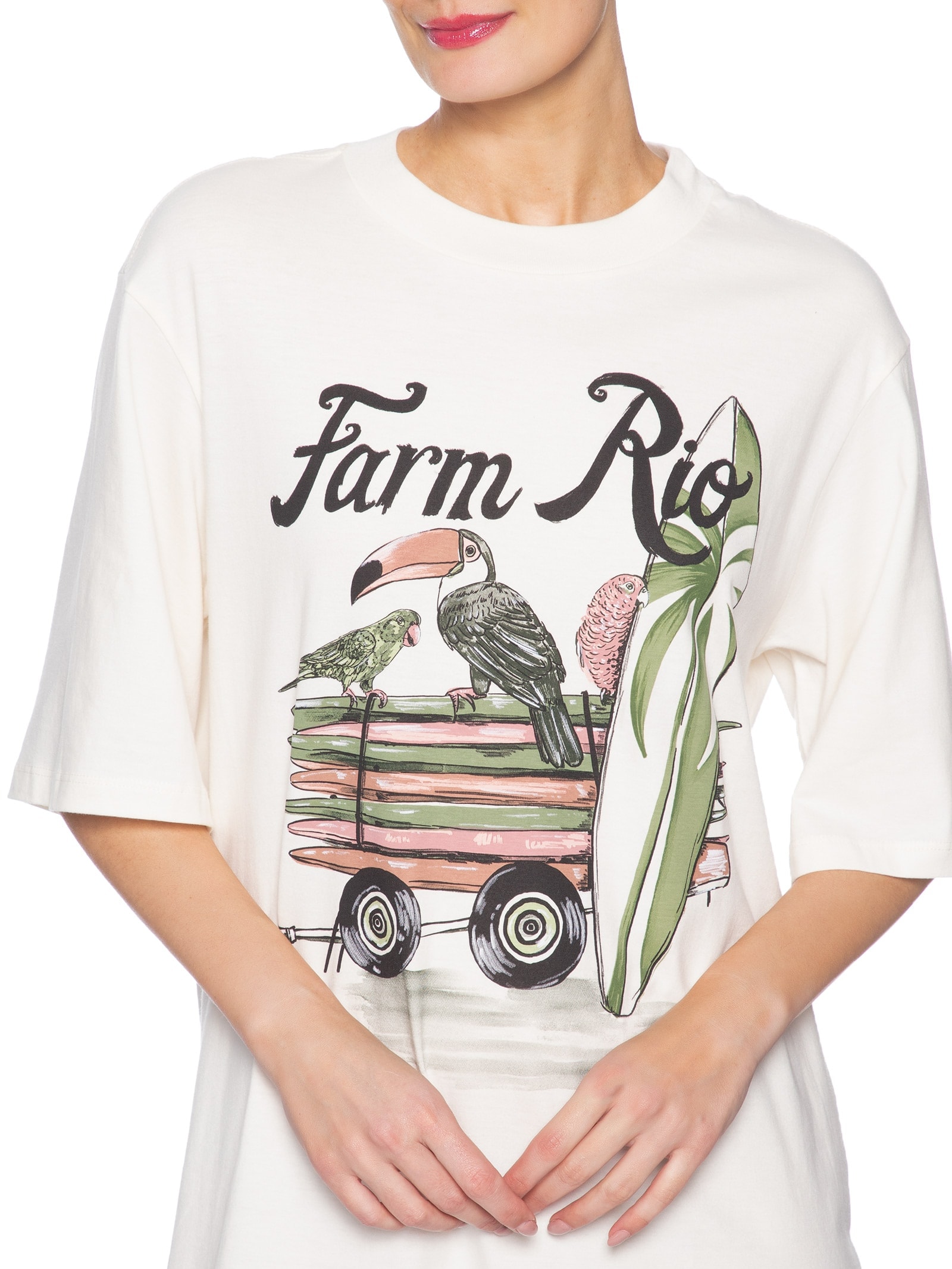 Vestido T-Shirt Pilha de Pranchas – Off White Farm