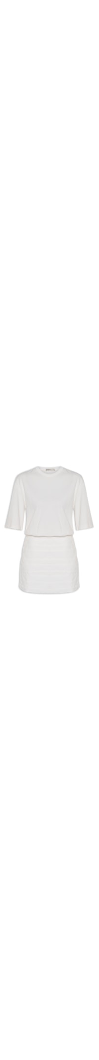 Vestido T-Shirt Saia Tecido - Branco