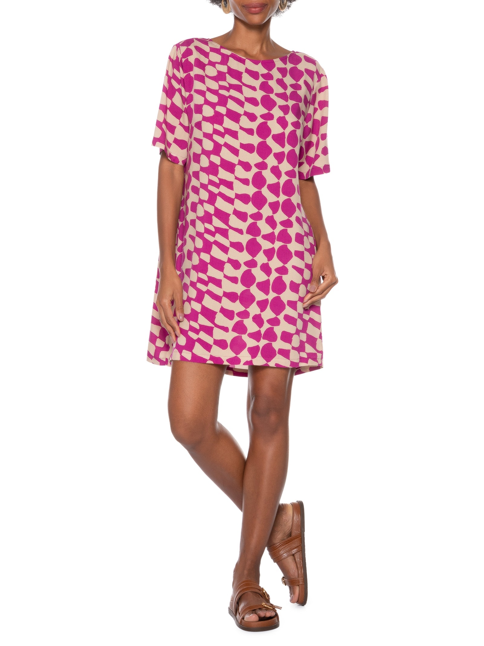 Vestido T-Shirt Tempo Rosa Cantão