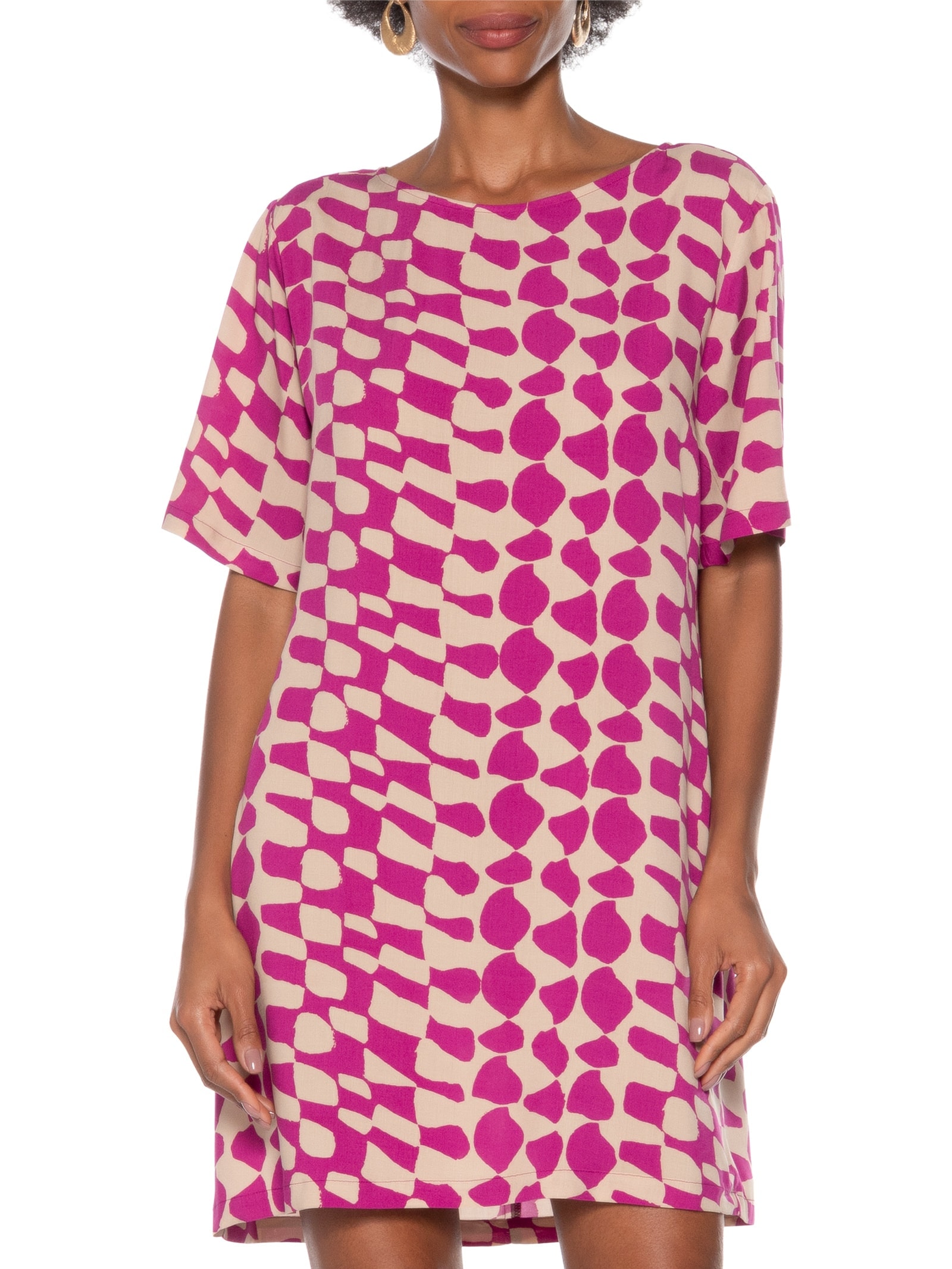 Vestido T-Shirt Tempo Rosa Cantão