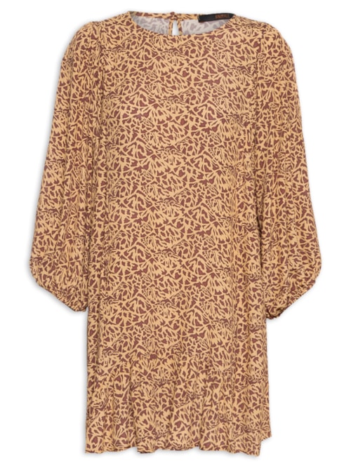 Vestido T-Shirt Textura Tartaruga – Marrom