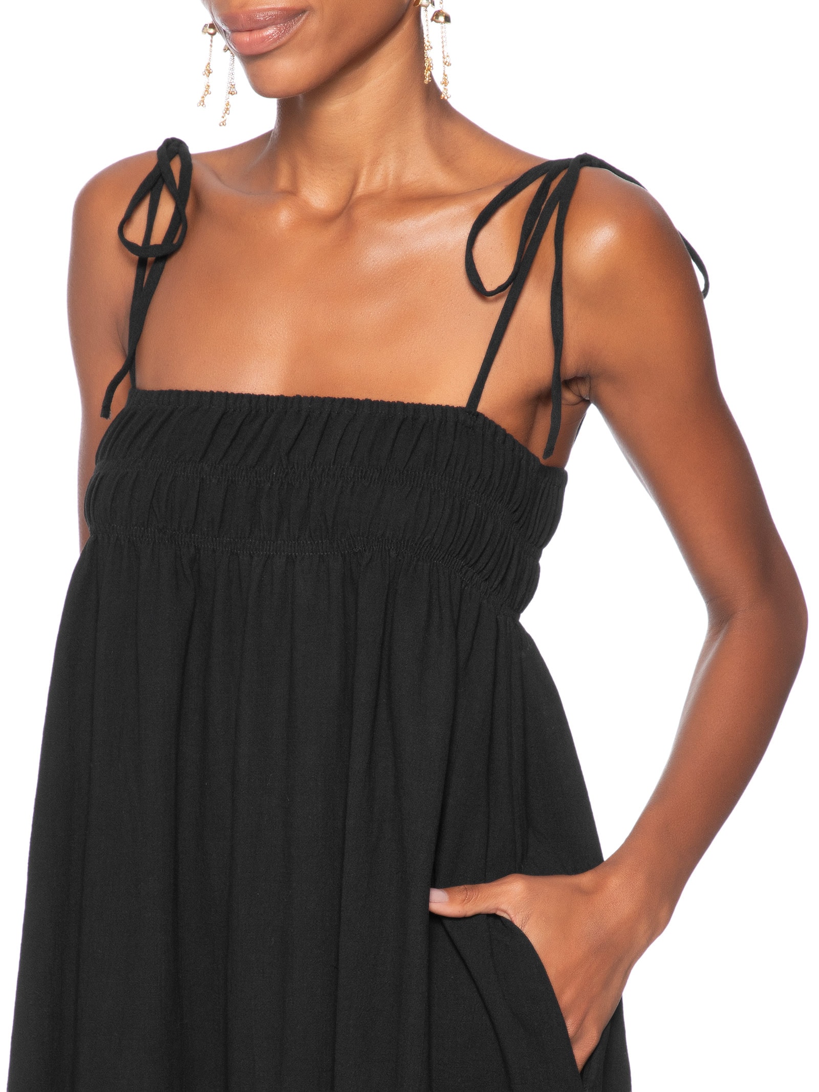Vestido Tai Ipa Preto Panô