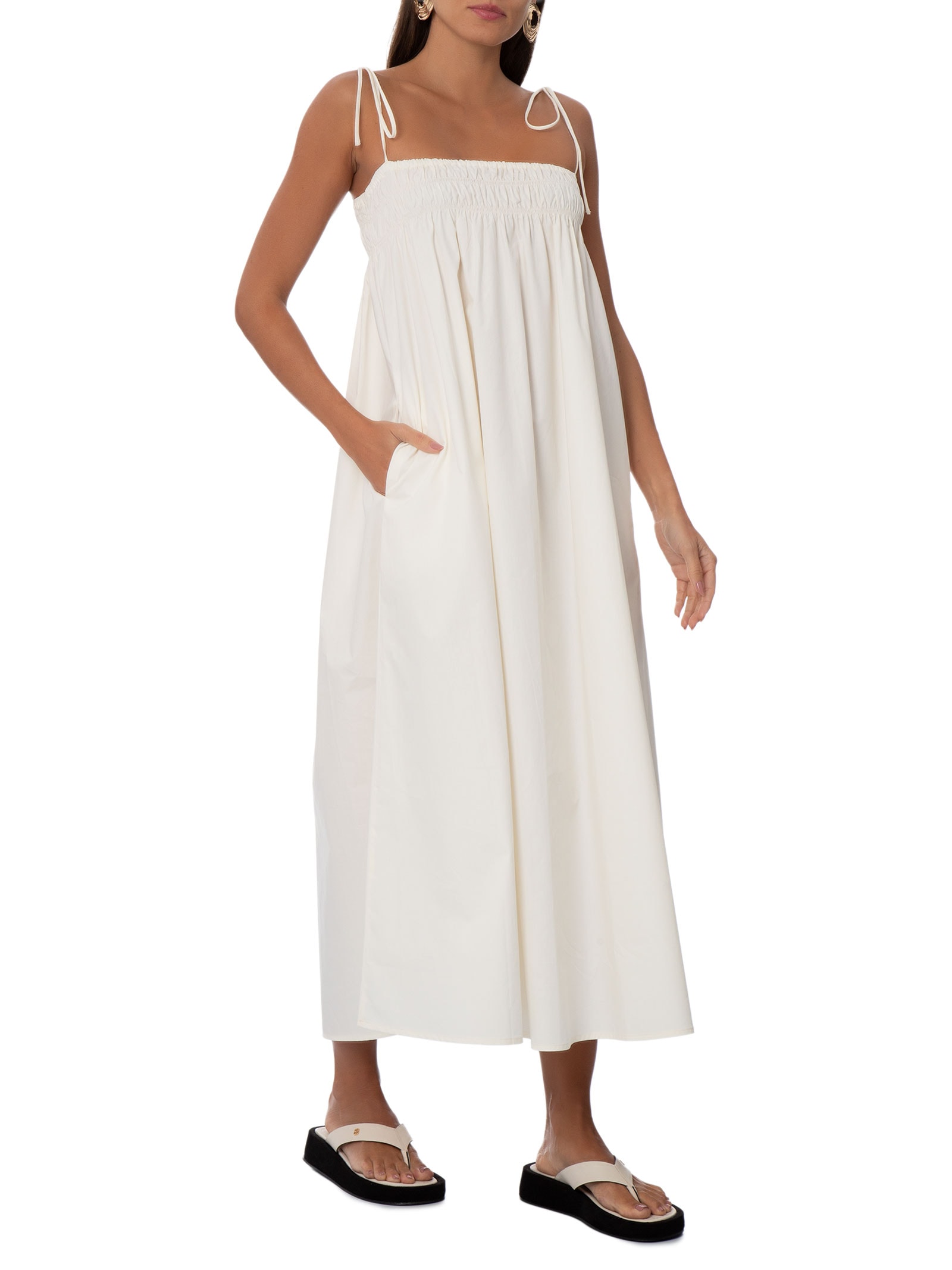 Vestido Tai Paper Branco Panô