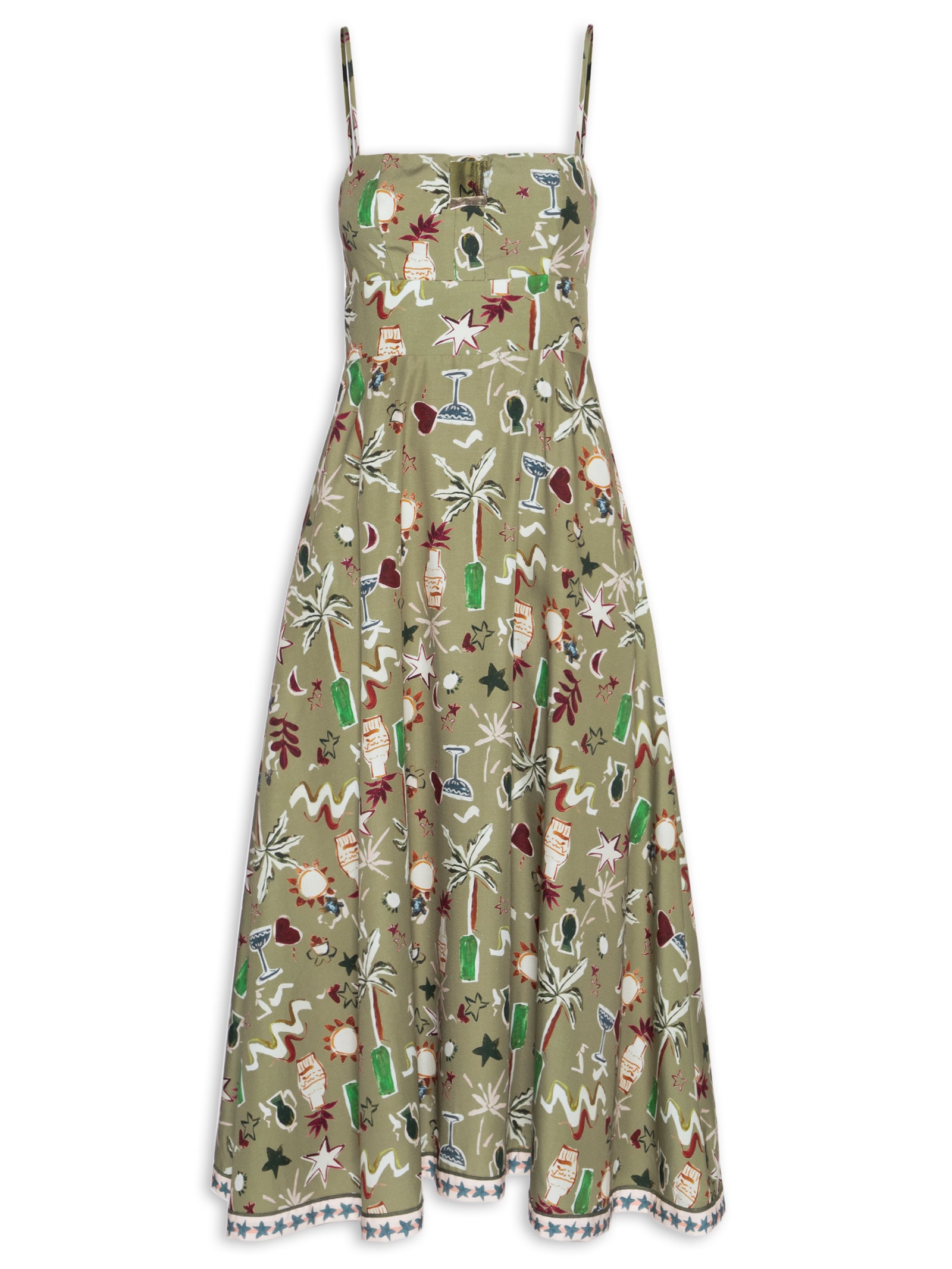 Vestido Talia Estampado Verde Le Lis