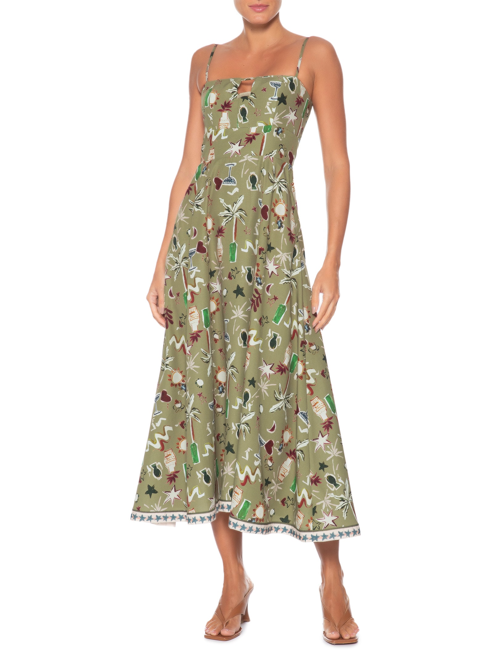 Vestido Talia Estampado – Verde Le Lis