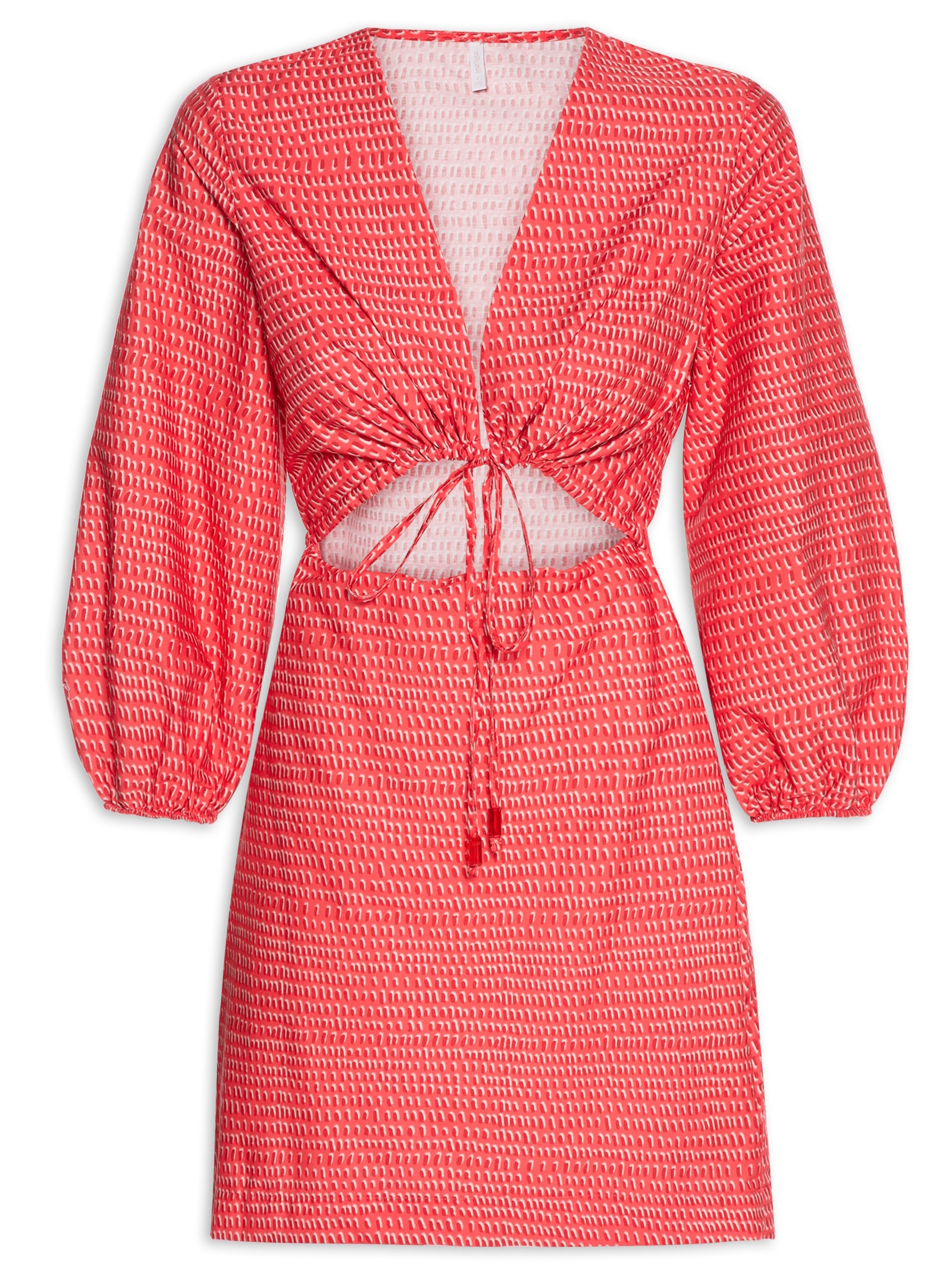 Vestido Tecido Atlanta Vermelho Lez A Lez