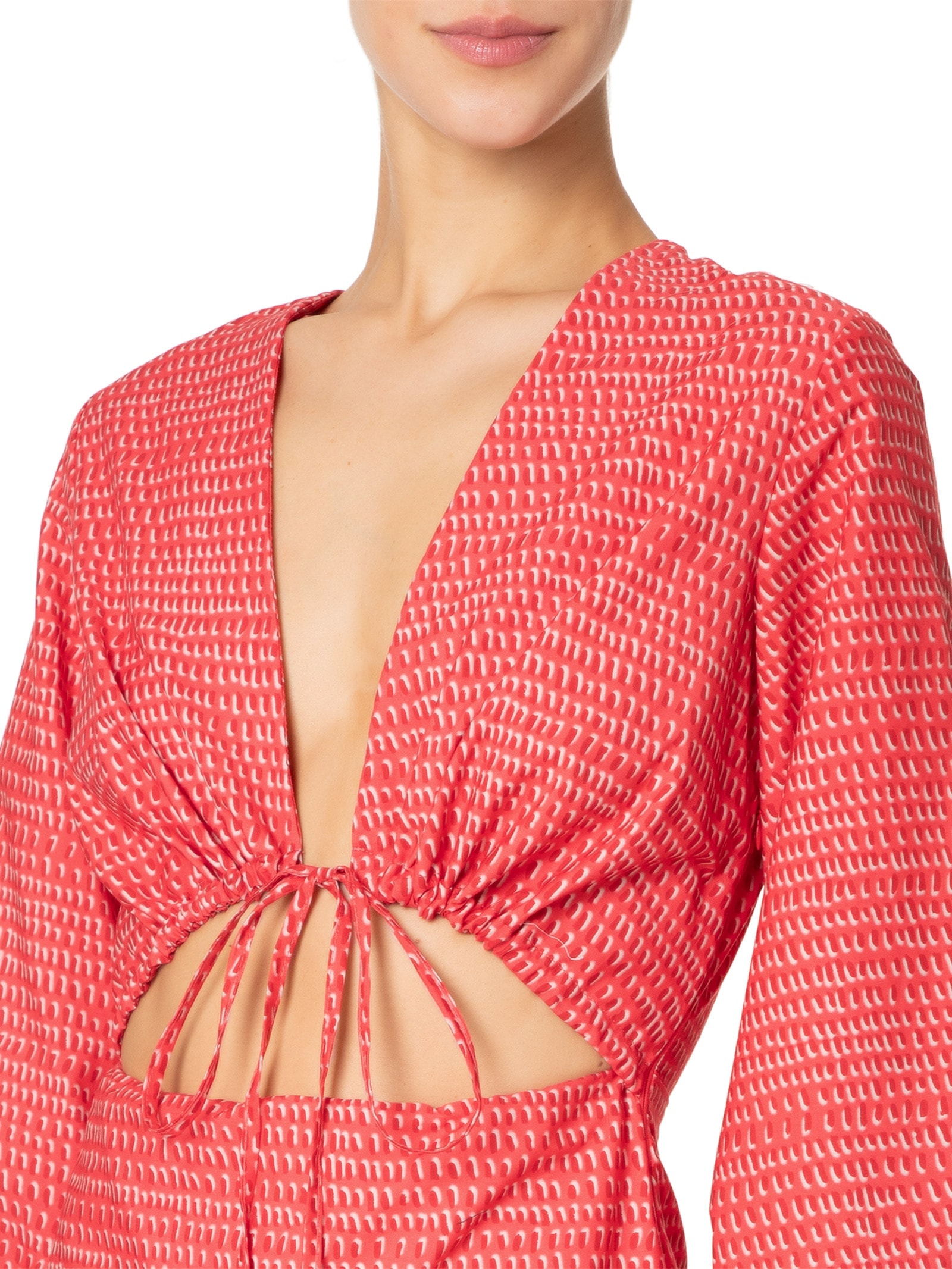 Vestido Tecido Atlanta Vermelho Lez A Lez