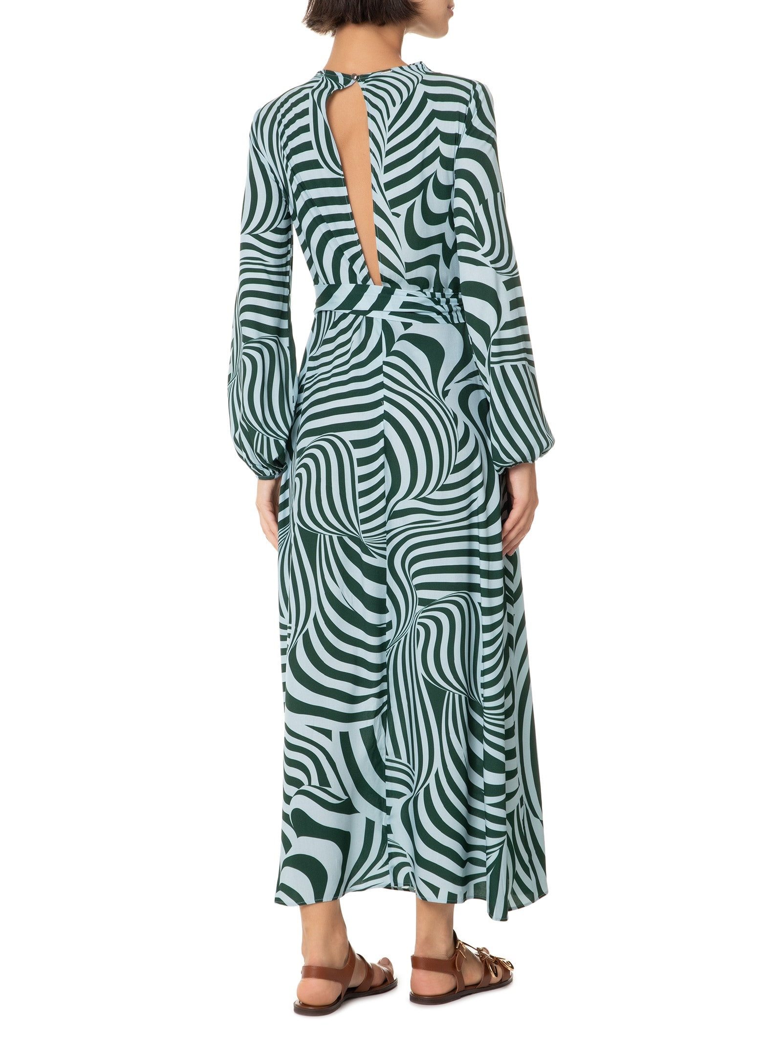 Vestido Tecido Rayon Bali Azul Lez A Lez