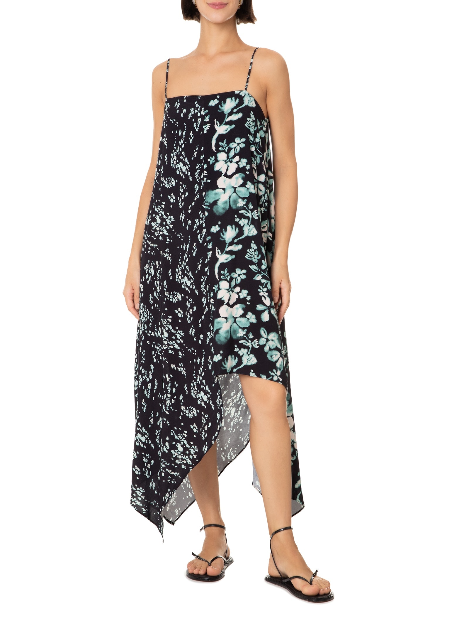 Vestido Tecido Rayon Bali Preto Lez A Lez