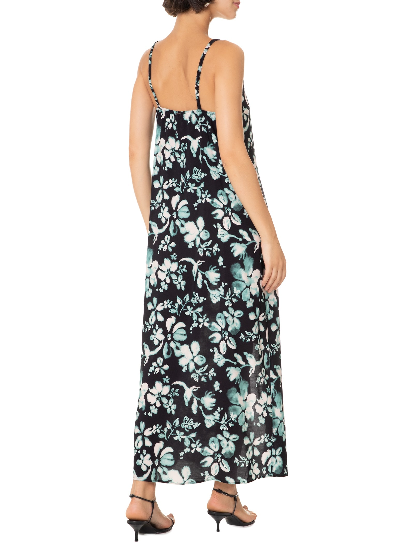 Vestido Tecido Rayon Bali Preto Lez A Lez