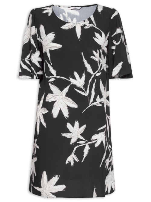 Vestido Tecido Rayon Bali – Preto