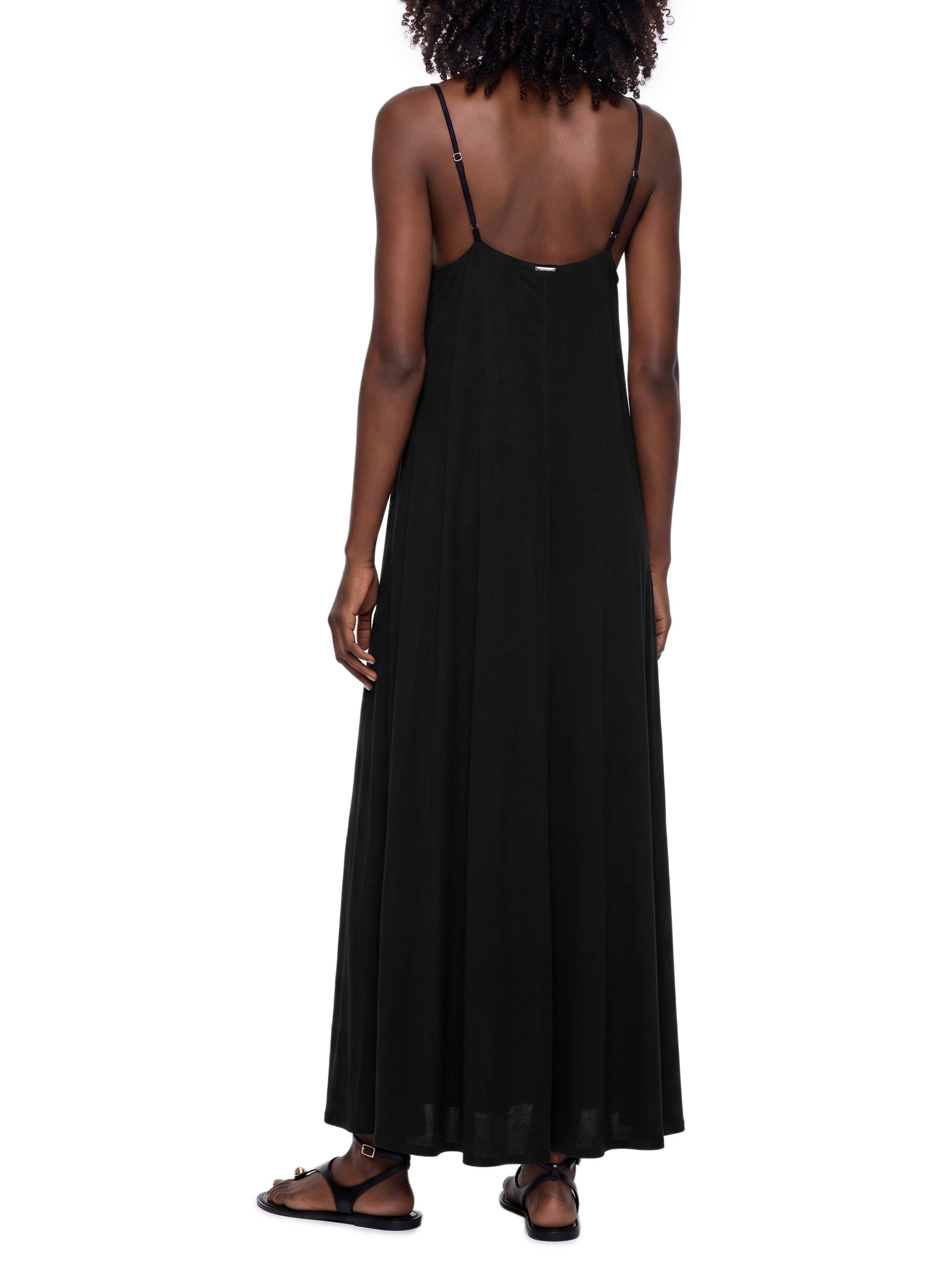 Vestido Tecido Rayon Bali Preto Lez A Lez