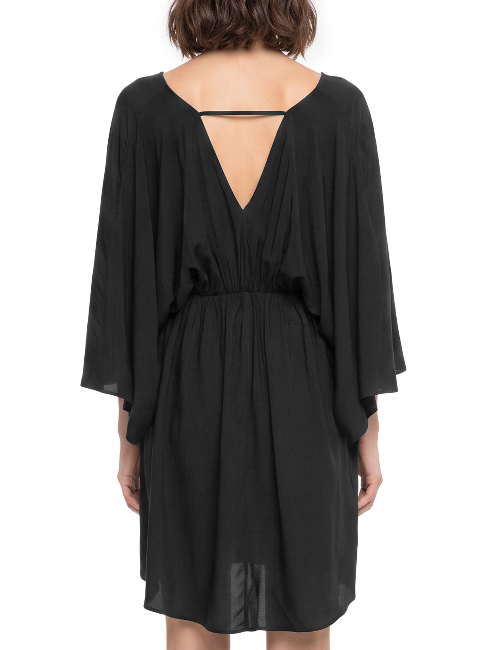 Vestido Tecido Rayon Carmel Preto Lez A Lez