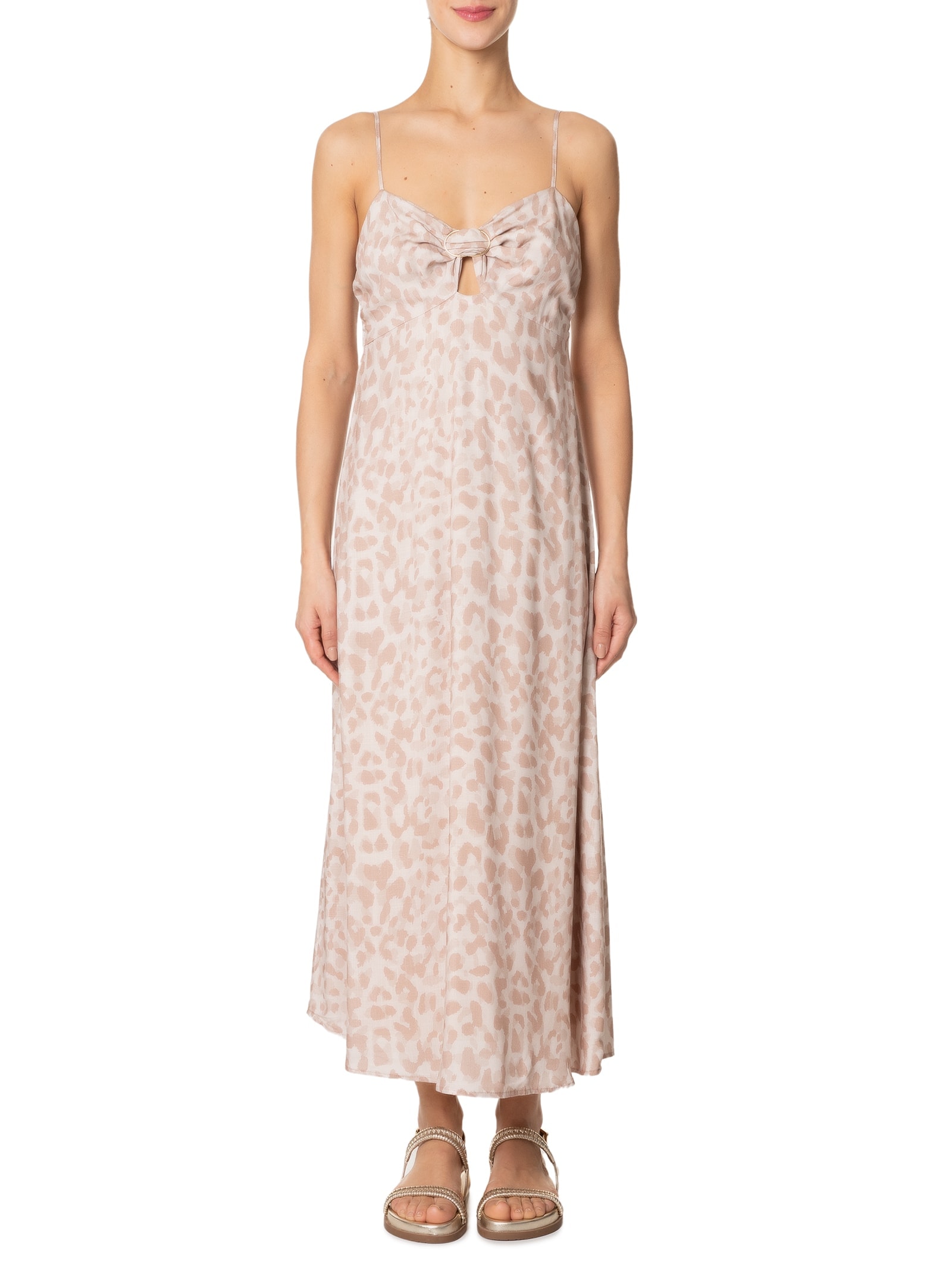 Vestido Tecido Rayon New Slub Animal Print Lez A Lez