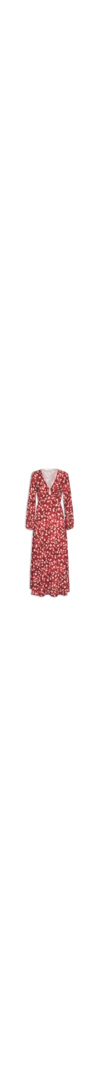 Vestido Tecido Rayon Stars - Vermelho
