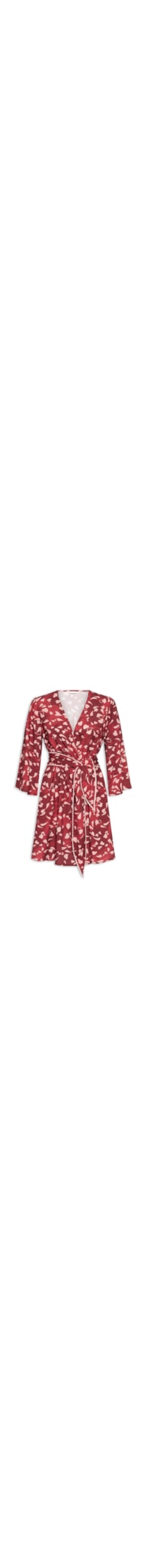 Vestido Tecido Rayon Stars - Vermelho