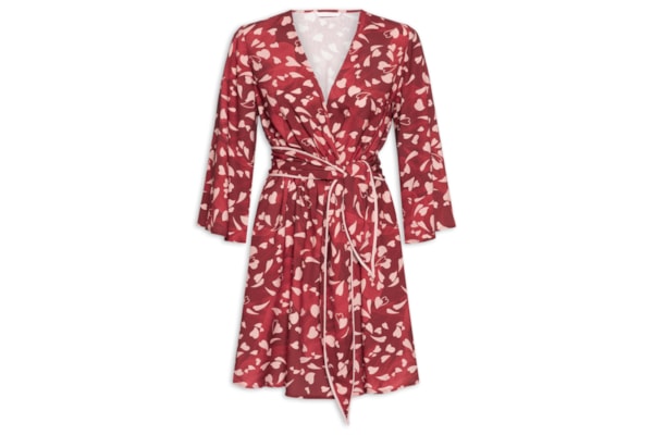 Vestido Tecido Rayon Stars - Vermelho