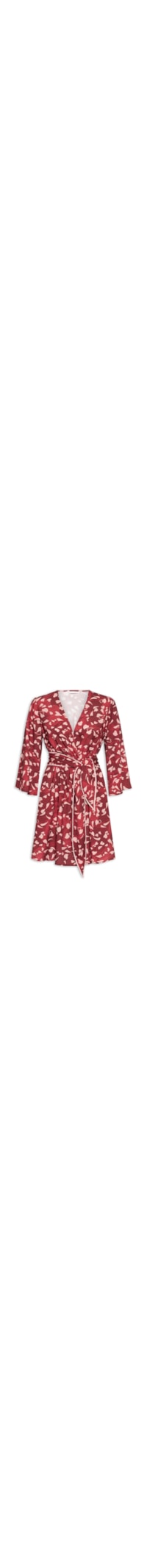 Vestido Tecido Rayon Stars - Vermelho