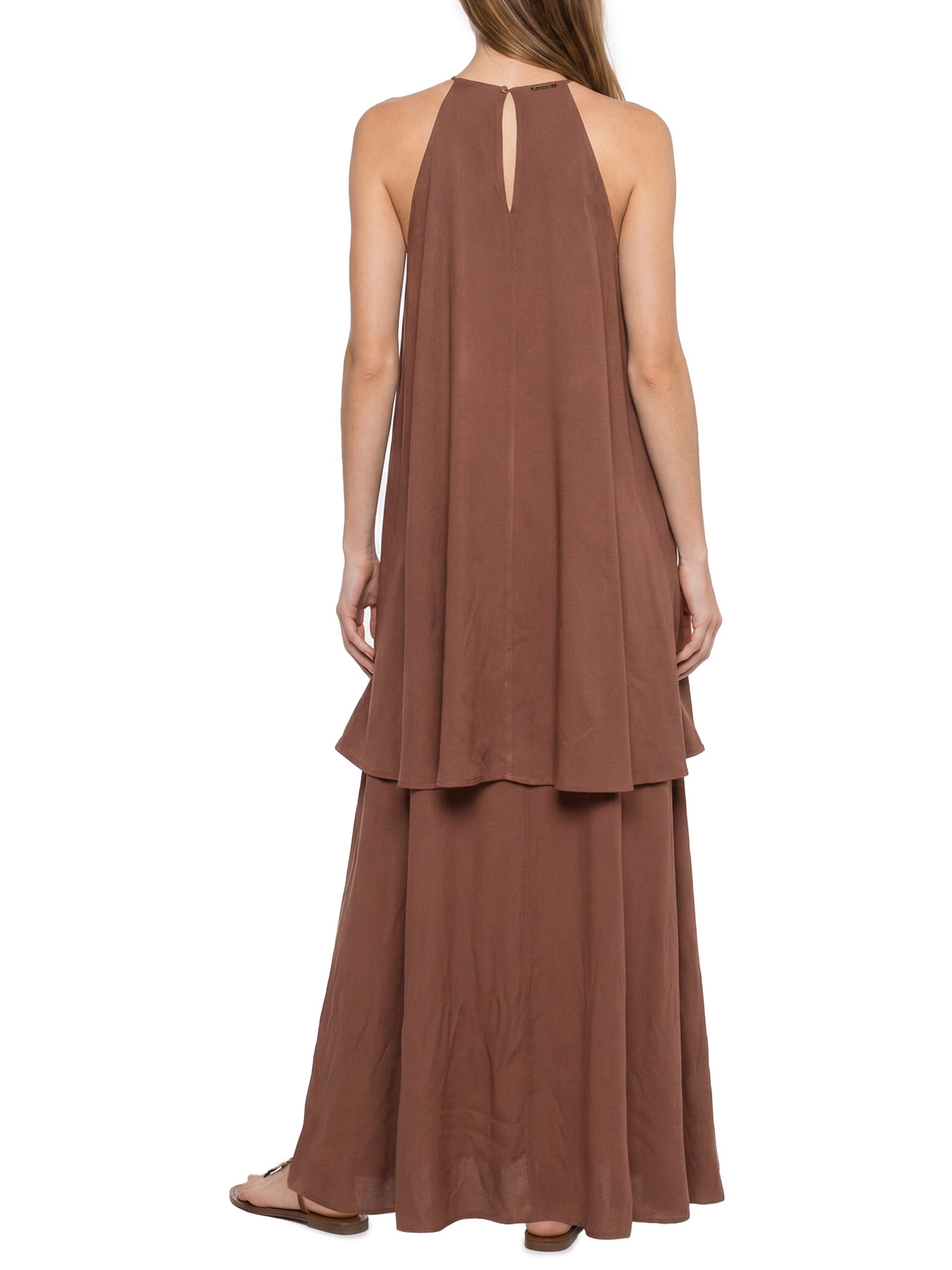 Vestido Tecido Rayon Twill Marrom Lez A Lez