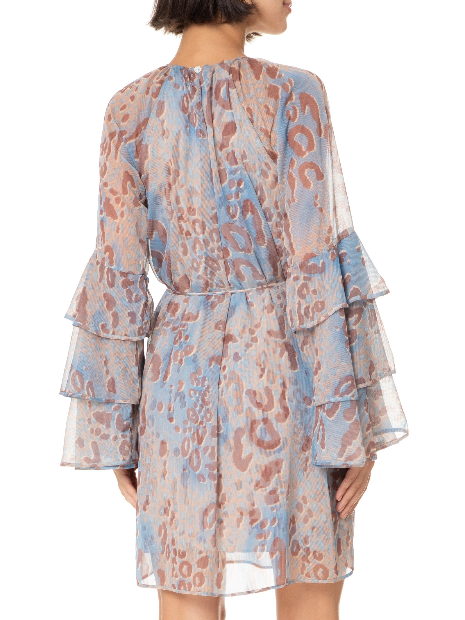 Vestido Tecido Transparência Animal Print Lez A Lez