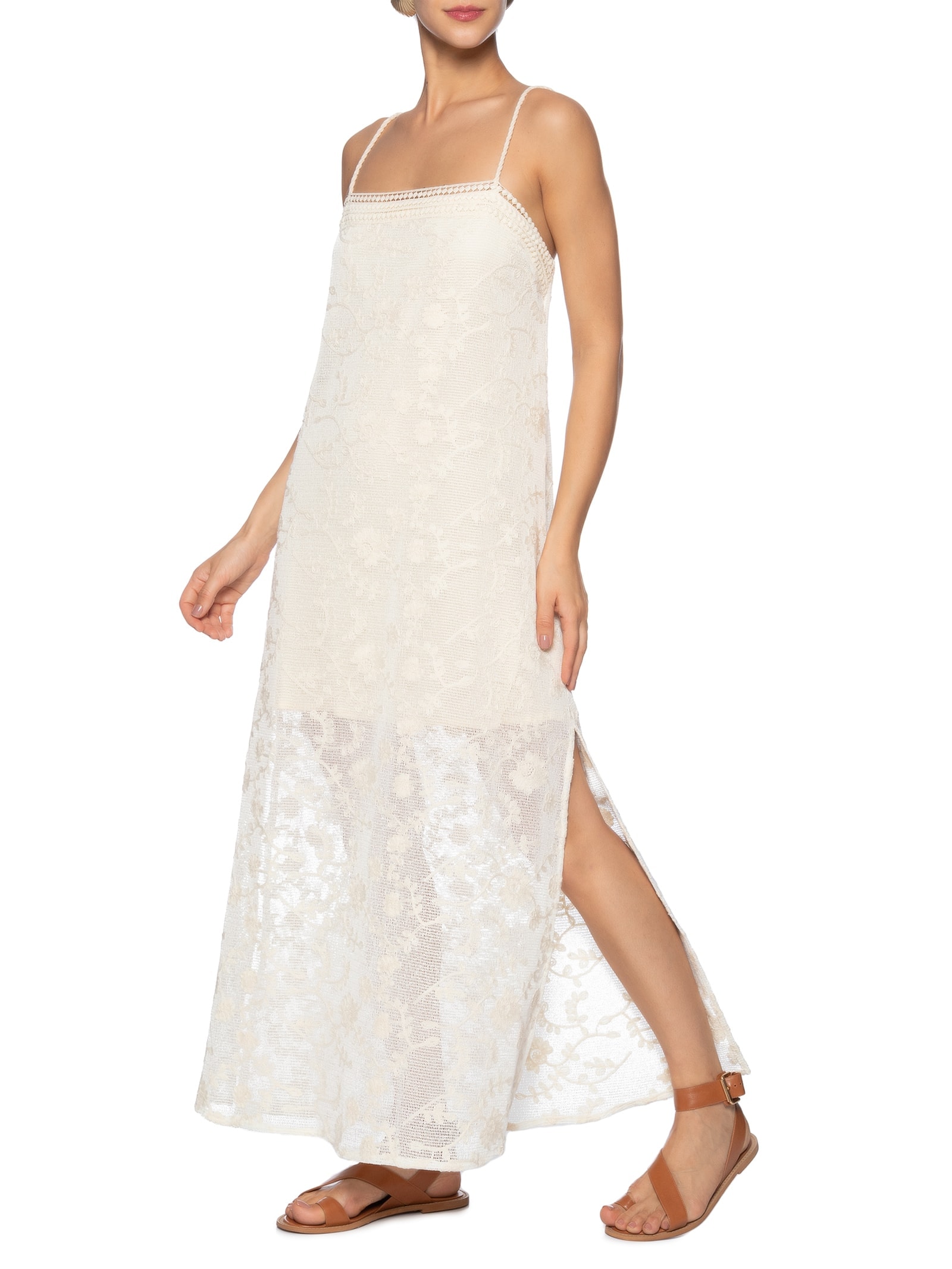 Vestido Tela Bordada Branco Dress To