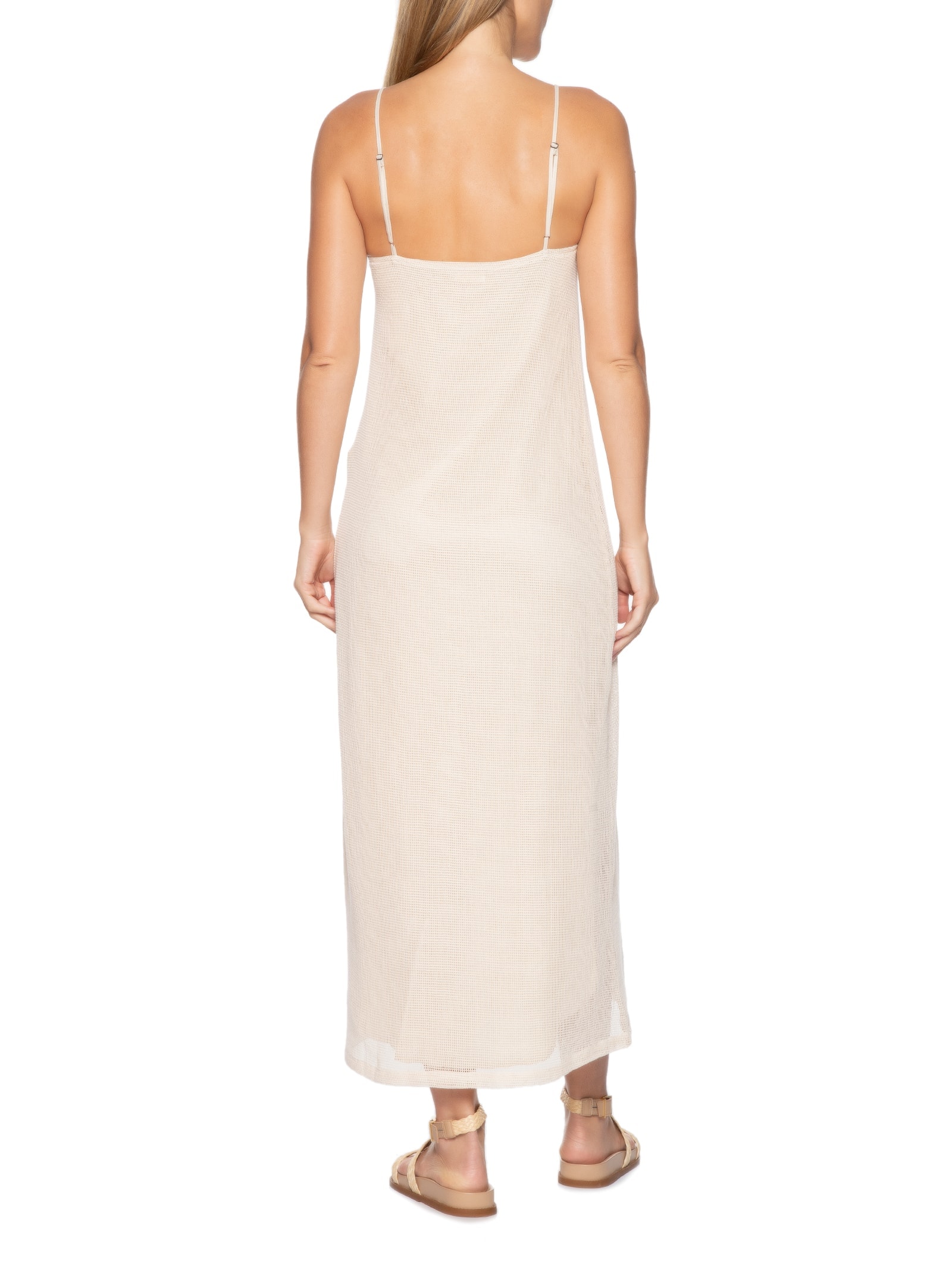 Vestido Tela Midi Bege Osklen
