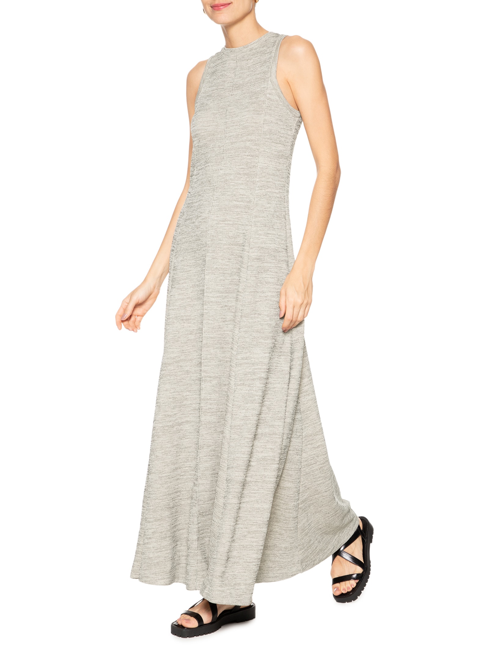 Vestido Texturizado Bege Basiq