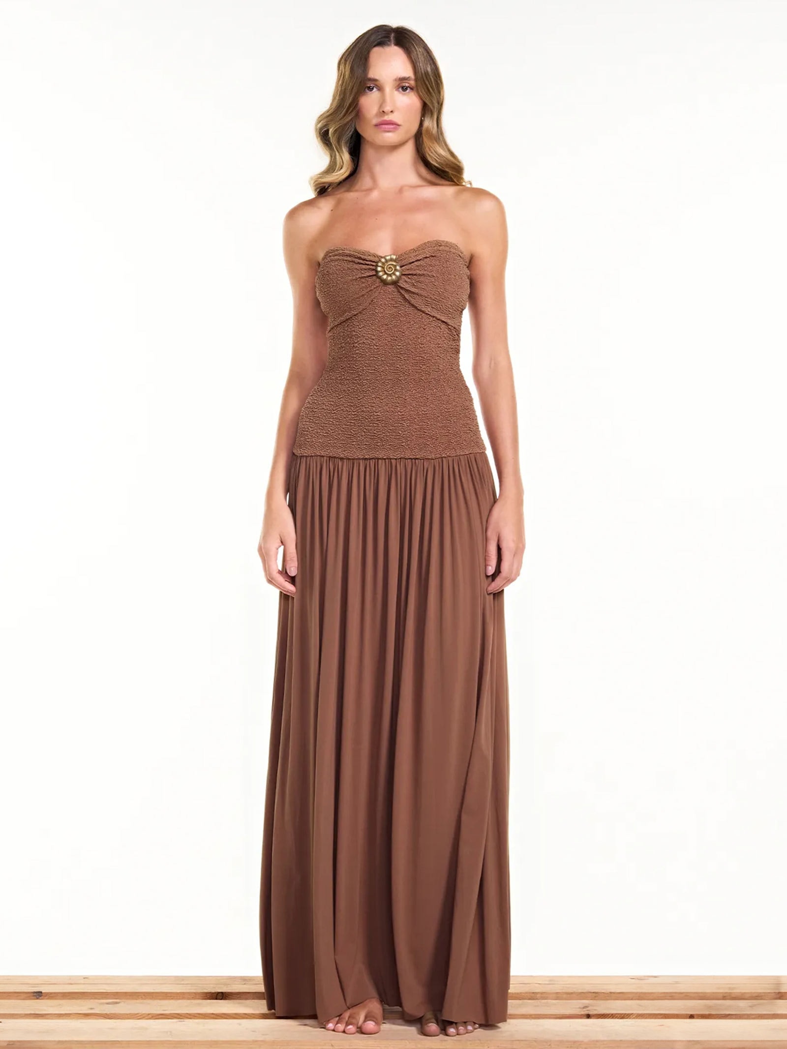 Vestido Thania Marrom Triya
