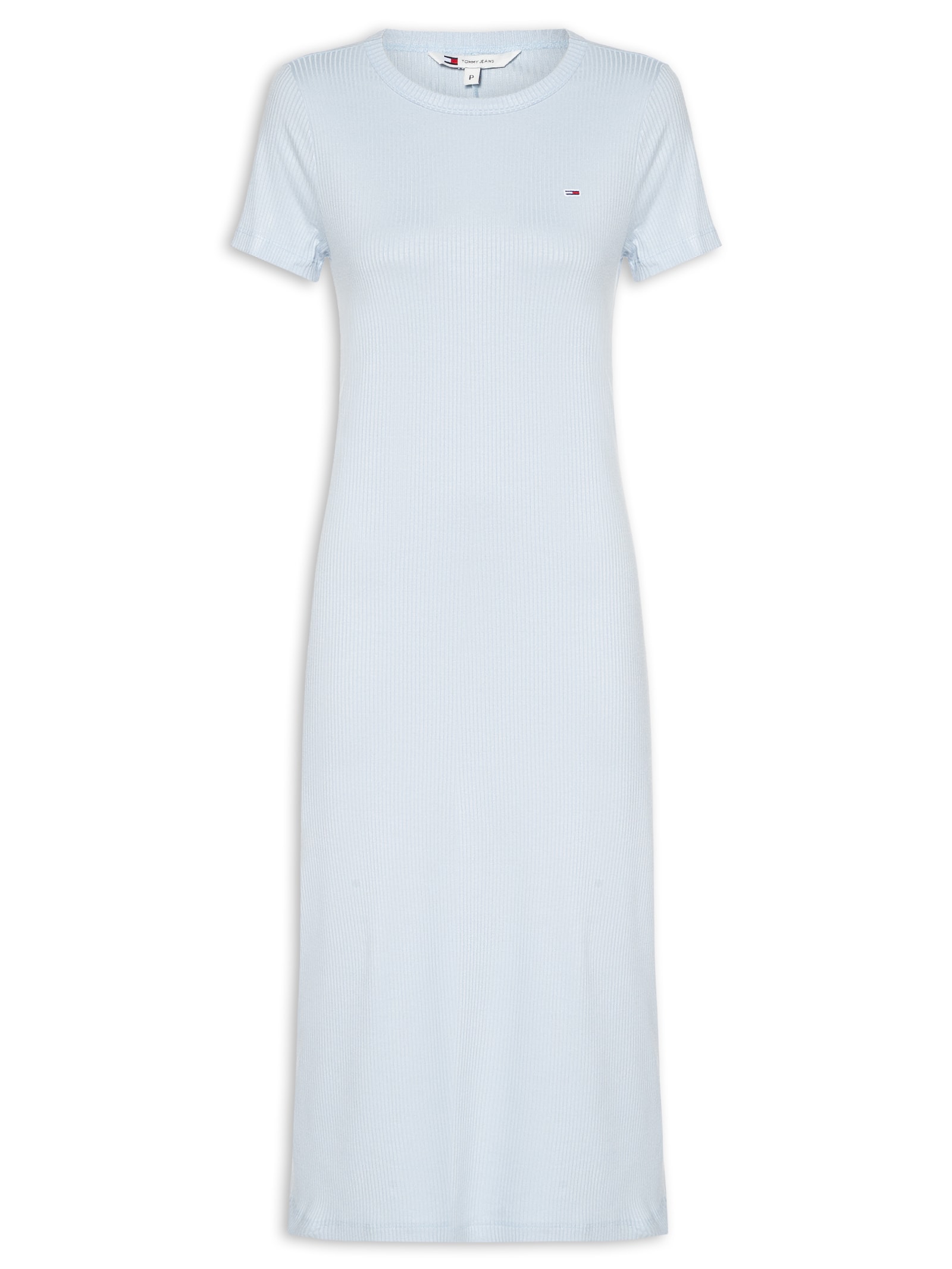 Vestido Tjw Rib Bodycon Midi Azul Tommy Jeans