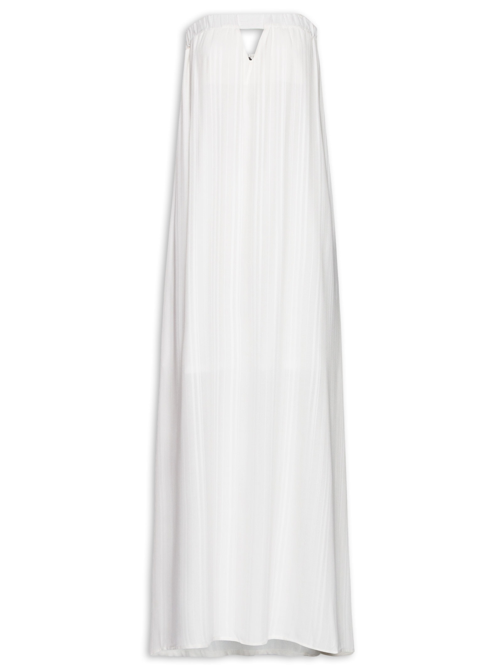 Vestido Toc Pala Elástico Off White Cacay