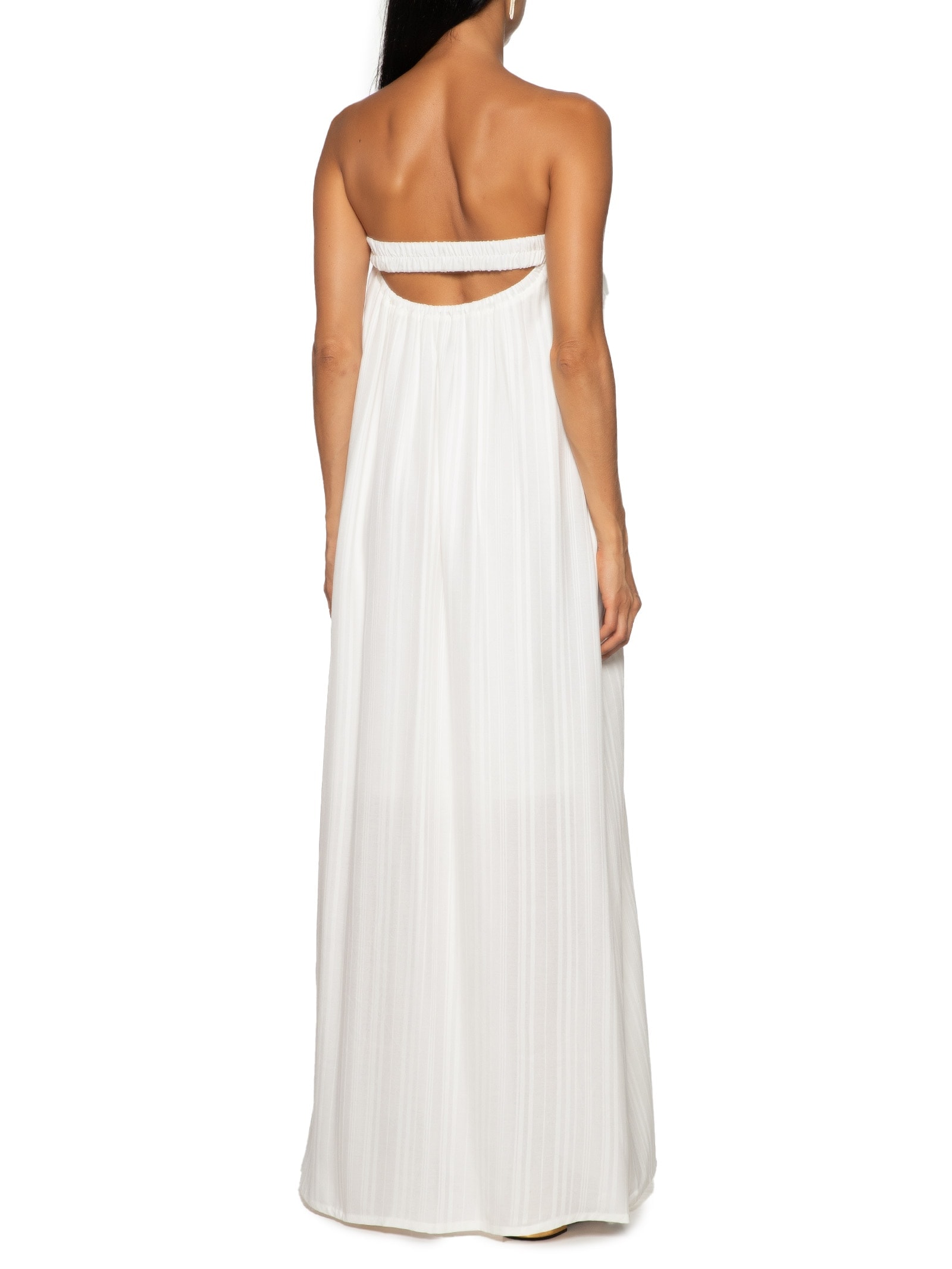 Vestido Toc Pala Elástico Off White Cacay
