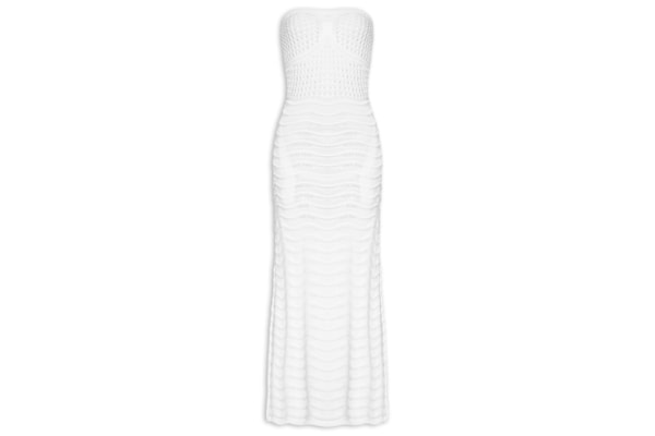 Vestido Tomara Que Caia Tricot - Branco