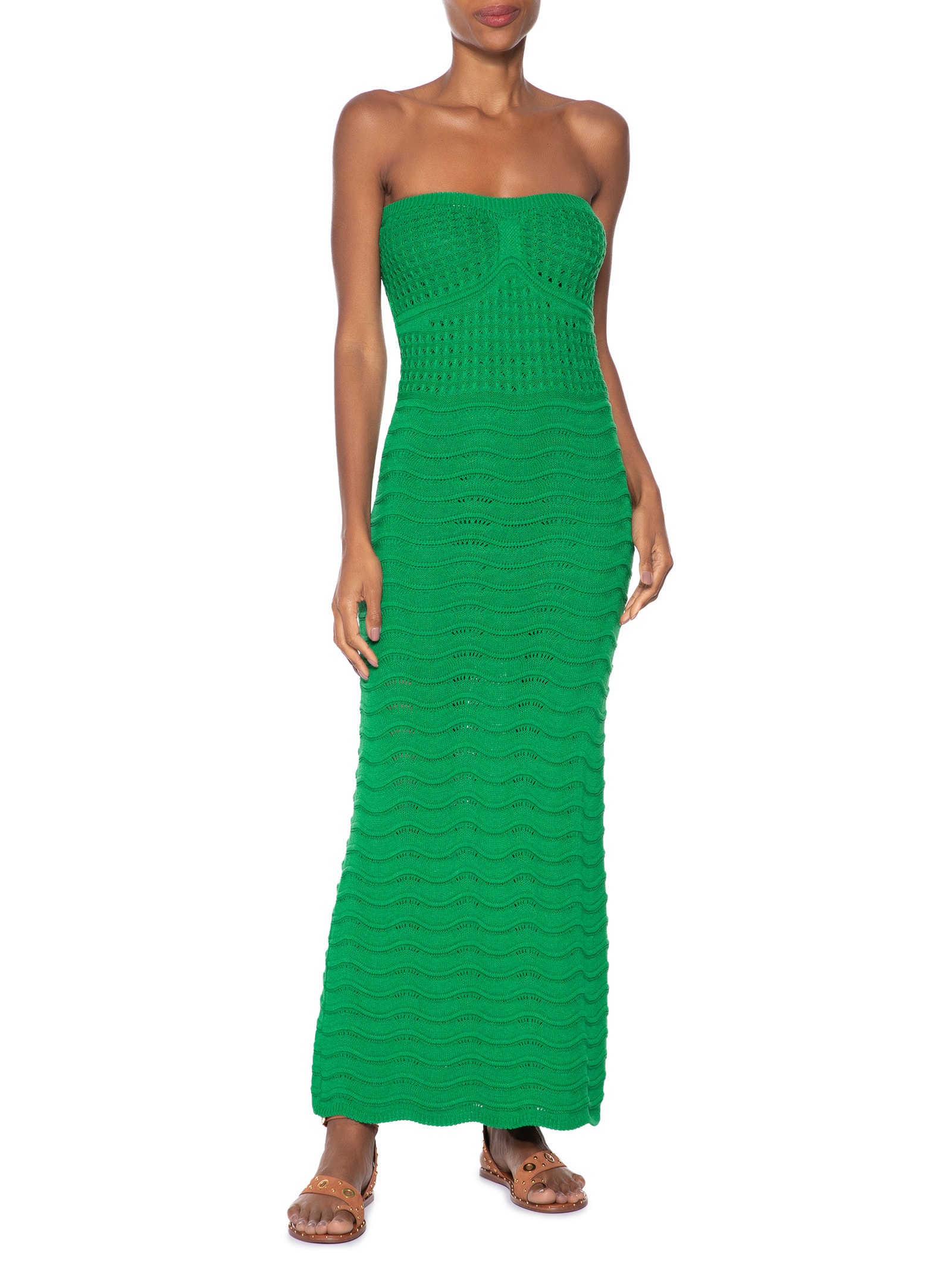 Vestido Tomara Que Caia Tricot Verde Market 33