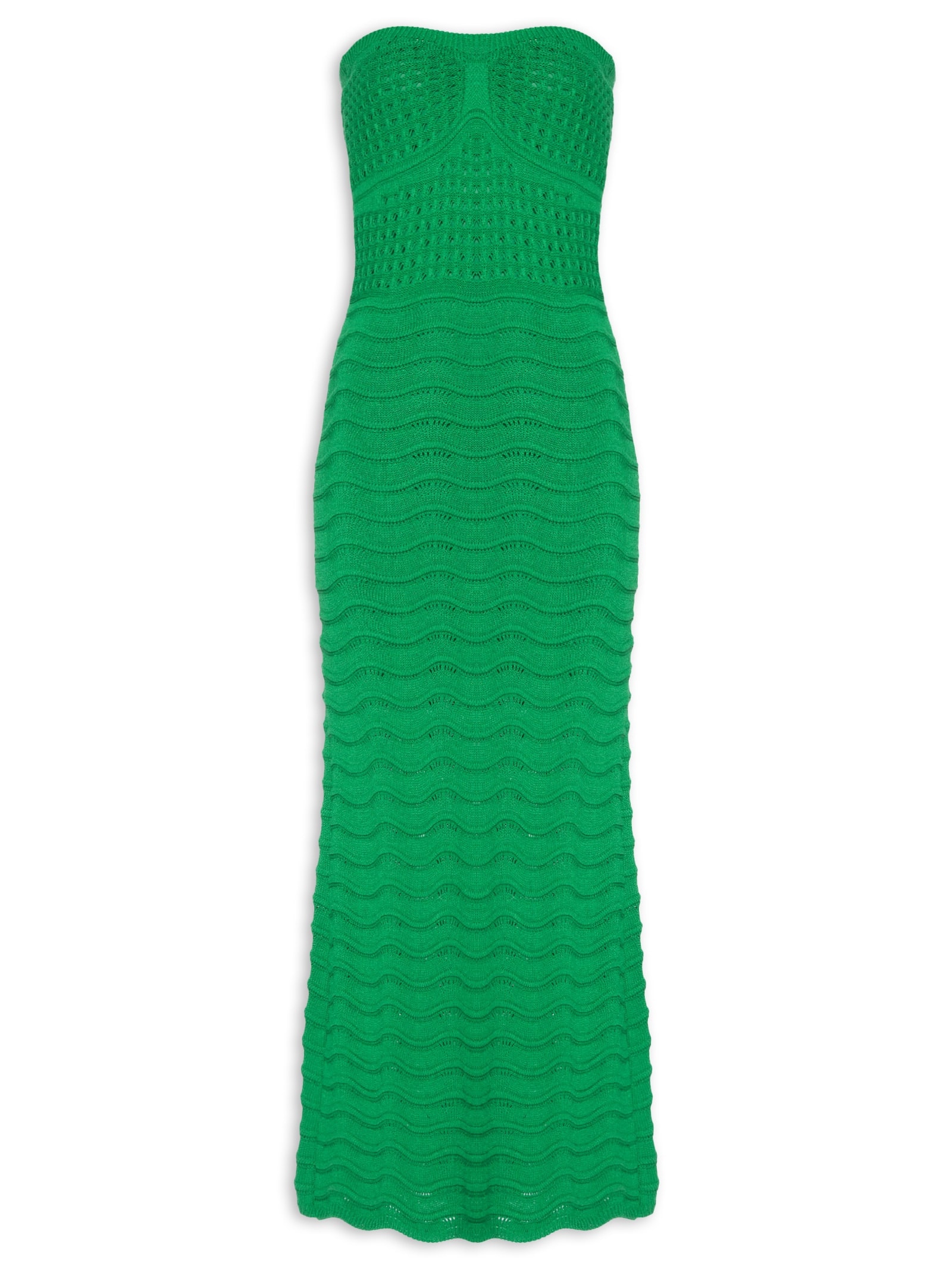 Vestido Tomara Que Caia Tricot Verde Market 33