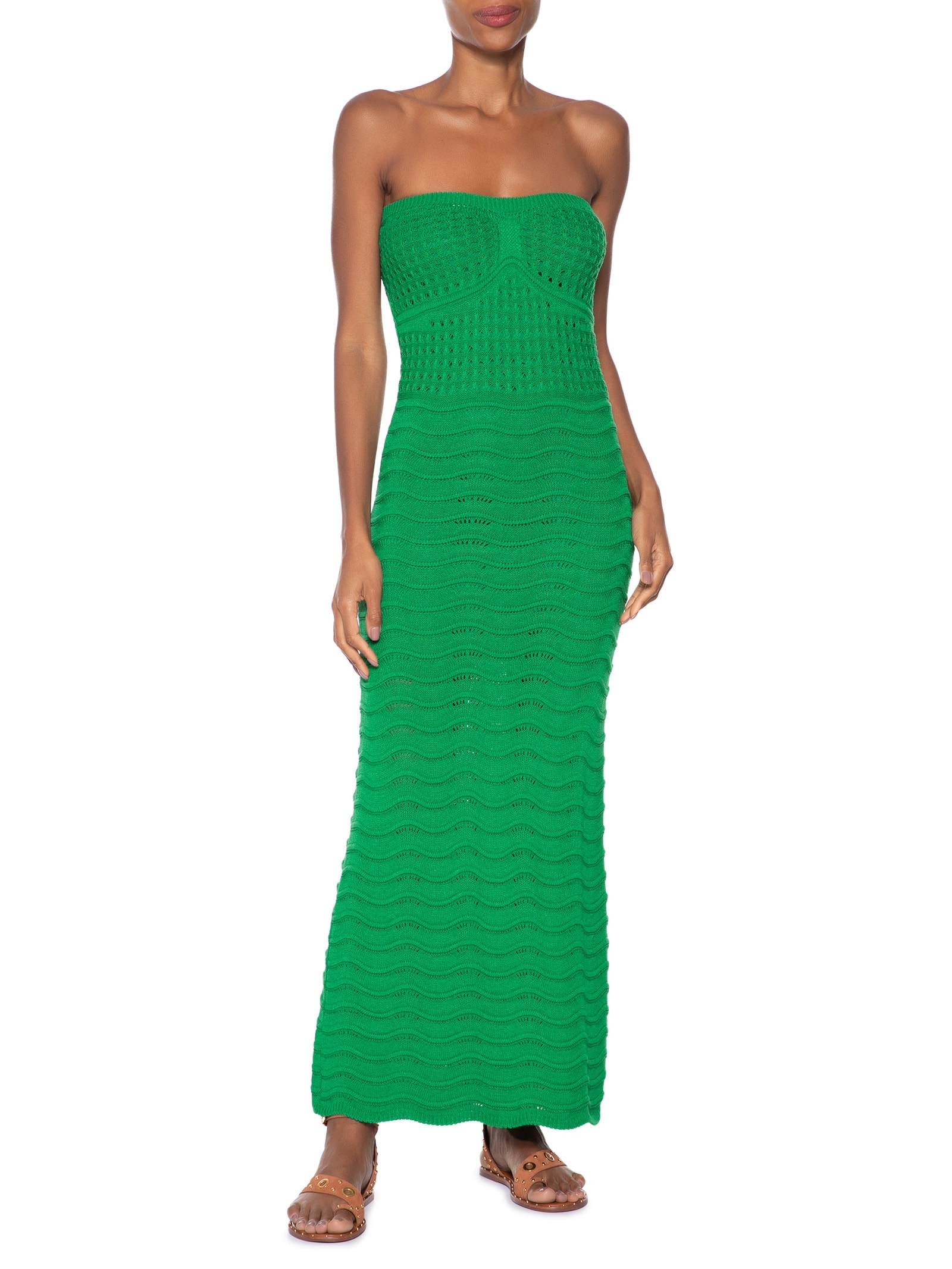 Vestido Tomara Que Caia Tricot Verde Market 33