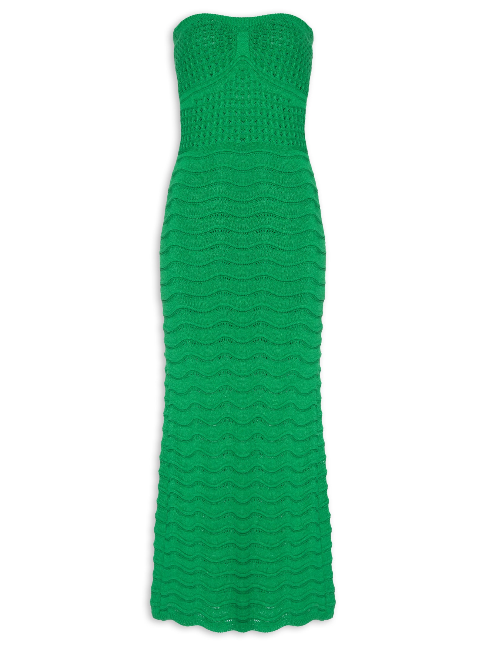 Vestido Tomara Que Caia Tricot Verde Market 33