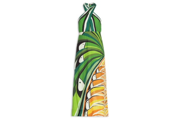 Vestido Transpassado Árvore De Tucano - Verde