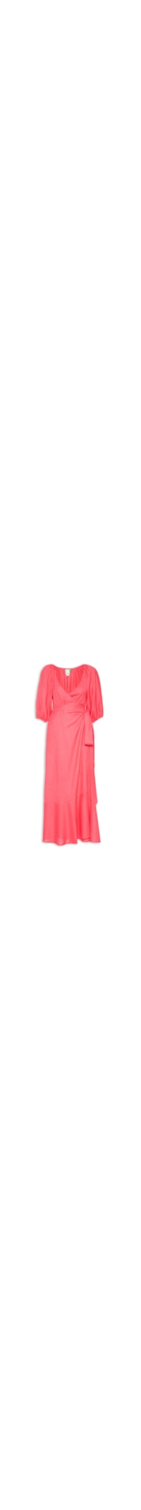 Vestido Transpasse Babado - Rosa