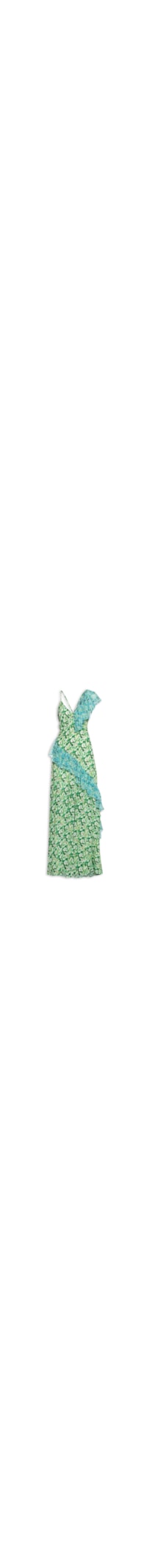 Vestido Transpasse Floral Cura Aquarius - Verde