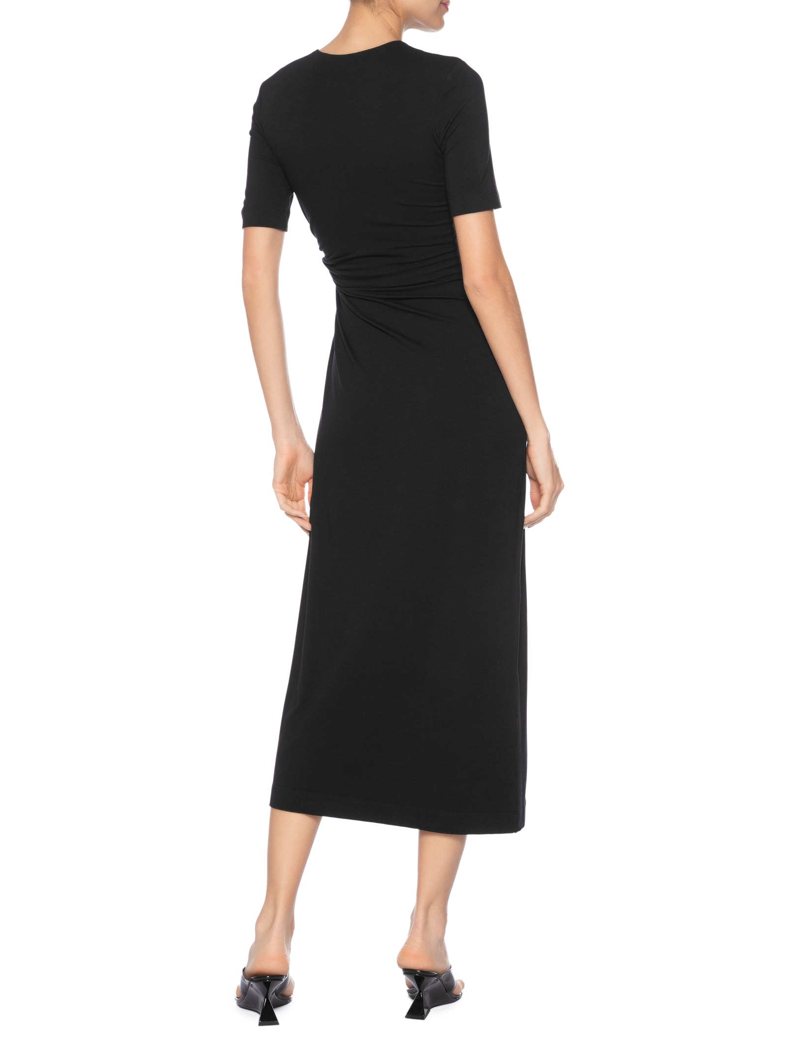 Vestido Transpasse Preto Animale