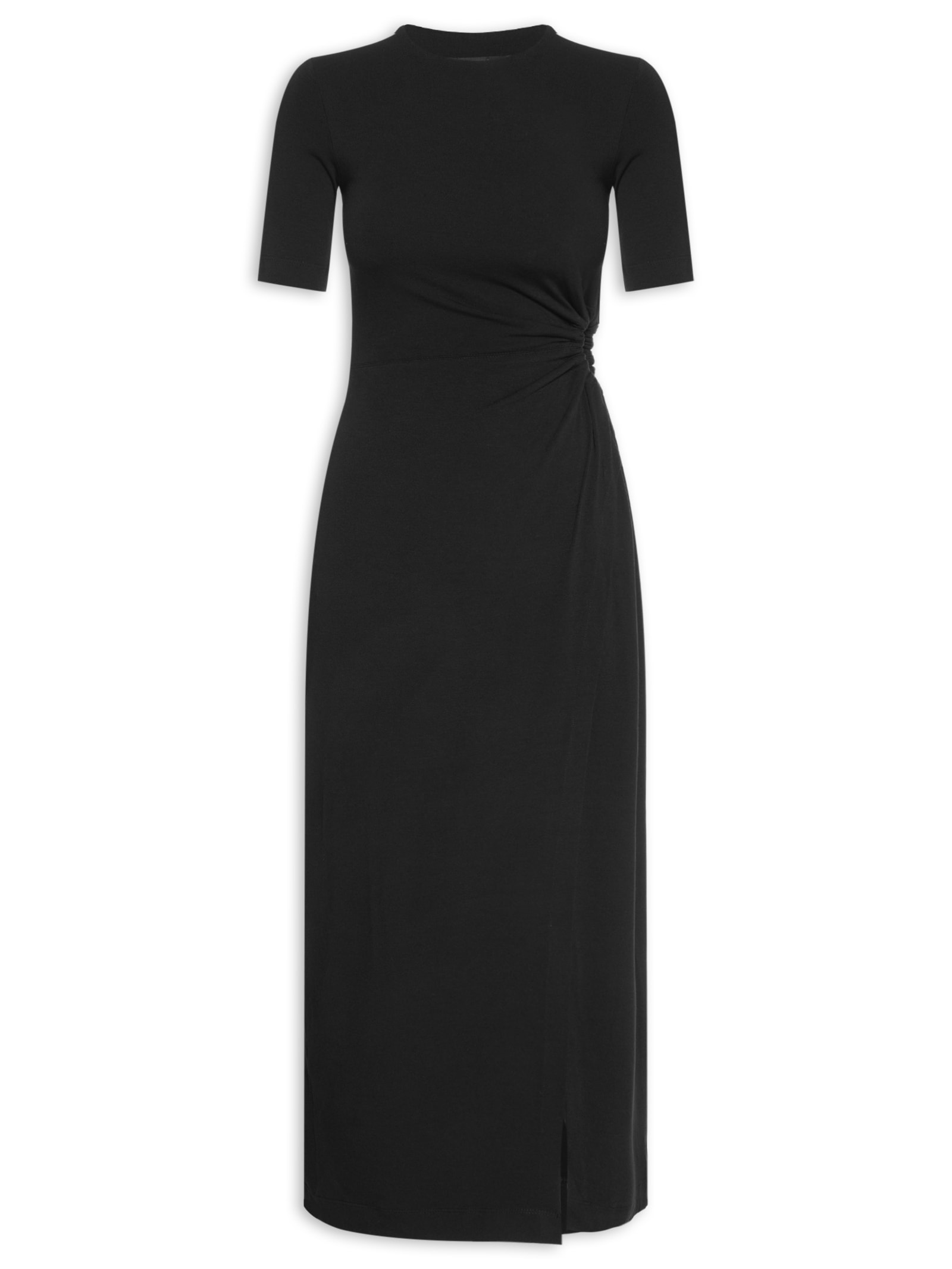 Vestido Transpasse Preto Animale
