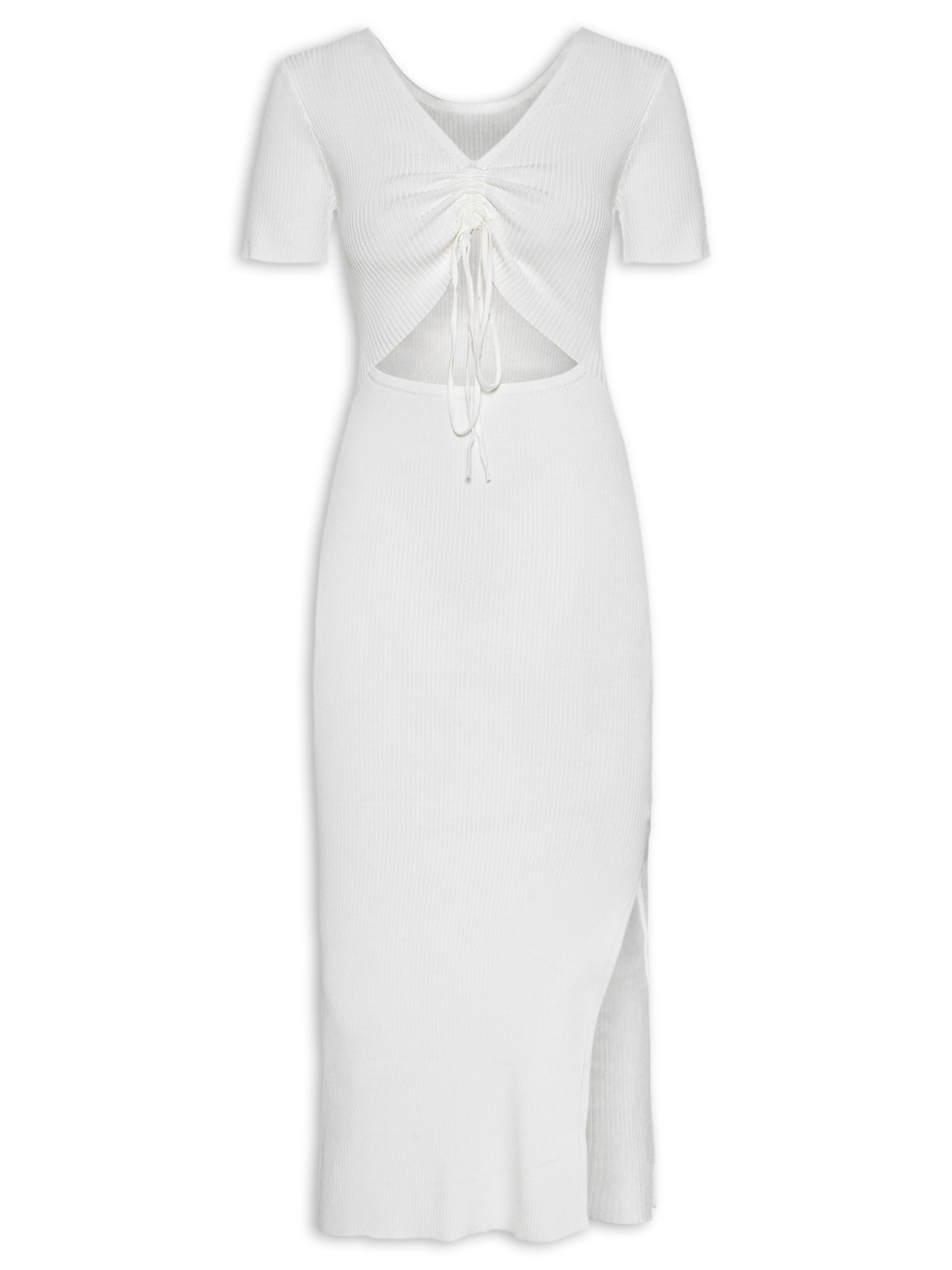 Vestido Tricot Branco Market 33
