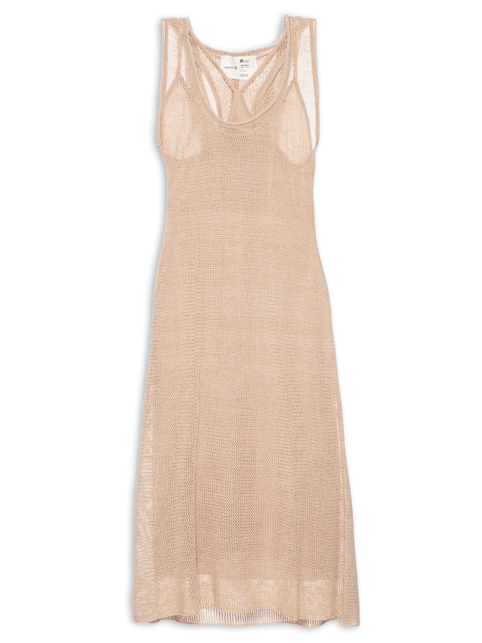 Vestido Tricot Capuz Cortiça Bege Osklen