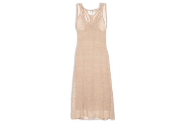 Vestido Tricot Capuz Cortiça - Bege