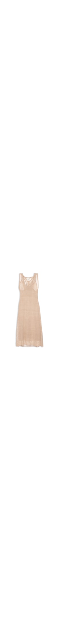 Vestido Tricot Capuz Cortiça - Bege