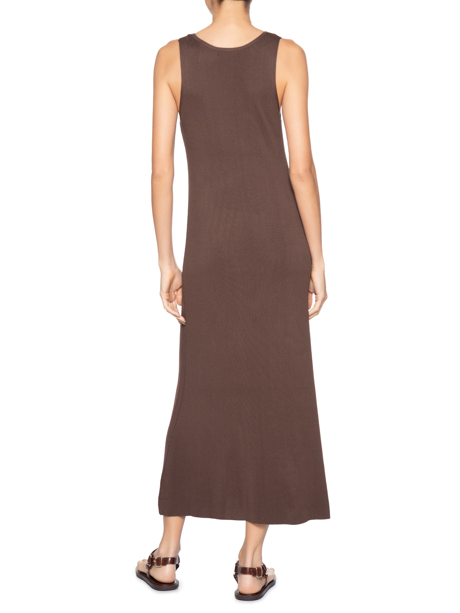 Vestido Tricot Comfy Marrom Basiq