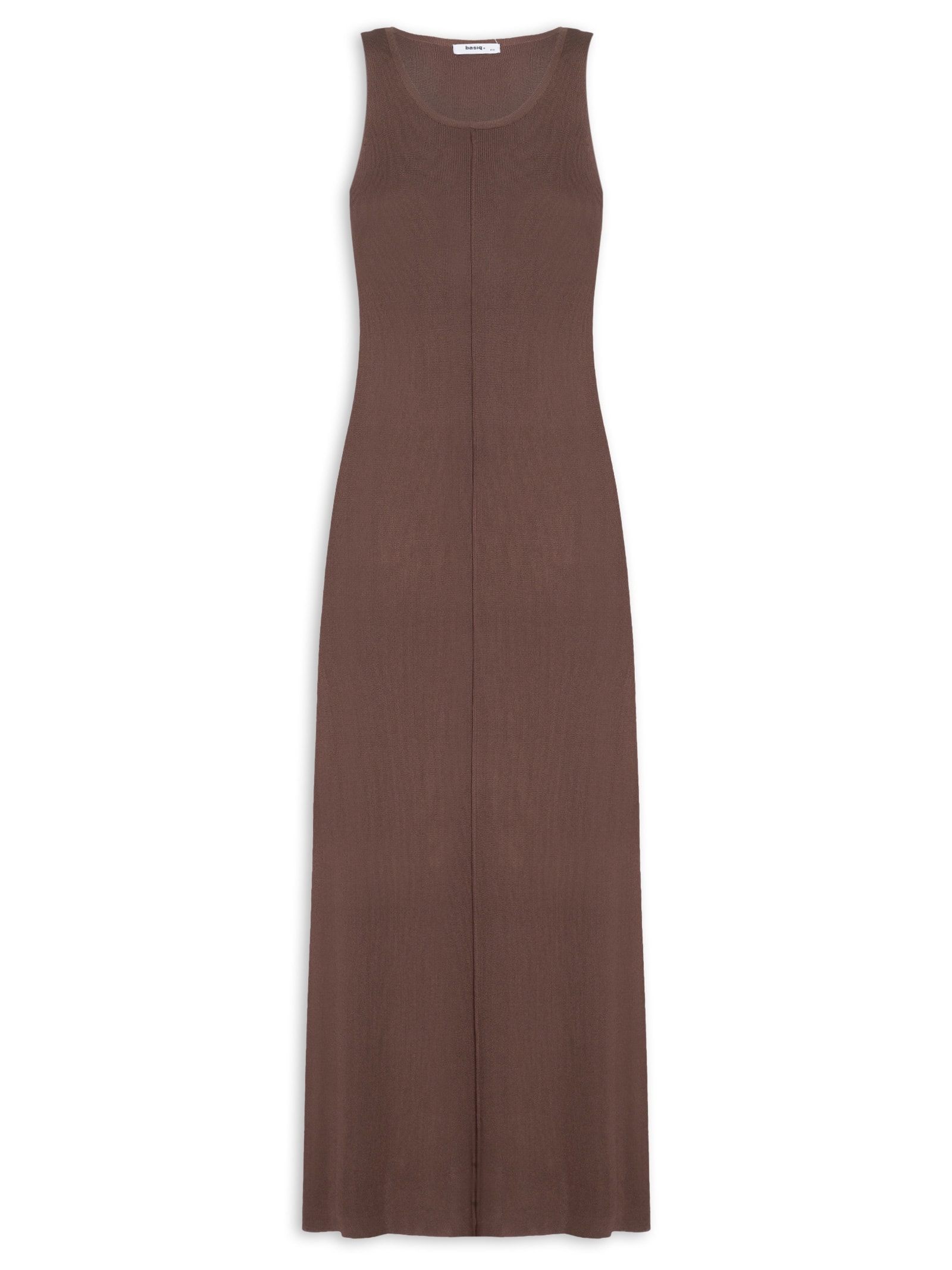 Vestido Tricot Comfy Marrom Basiq