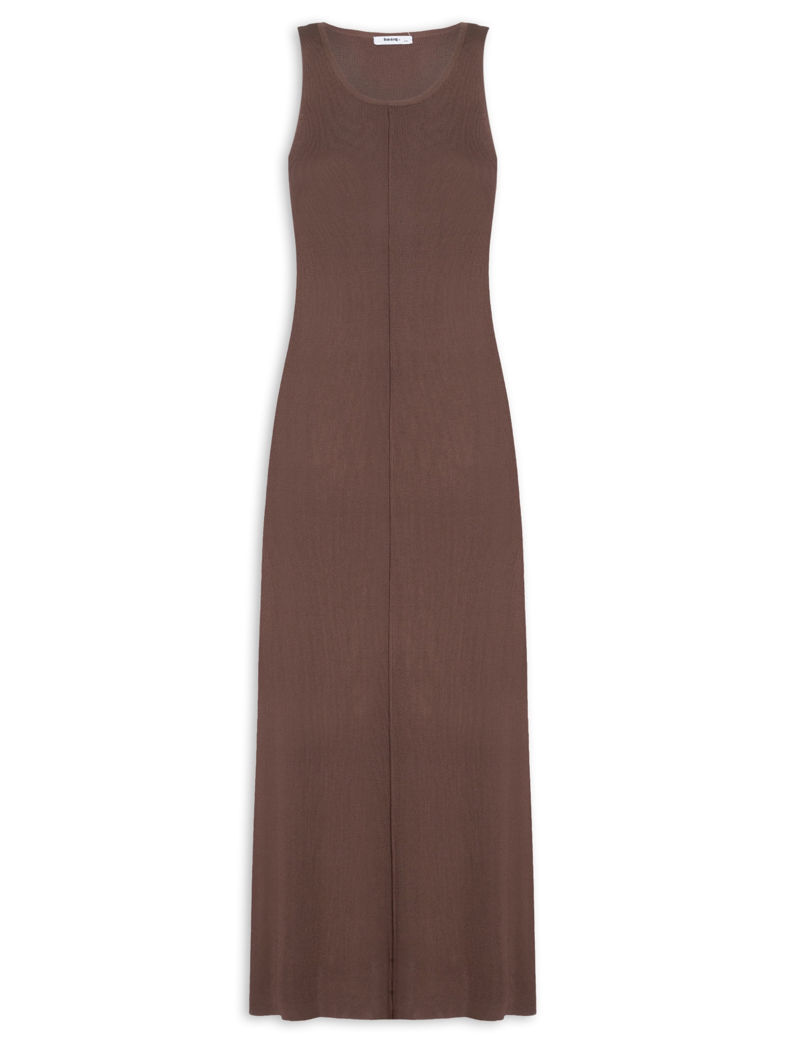 Vestido Tricot Comfy Marrom Basiq