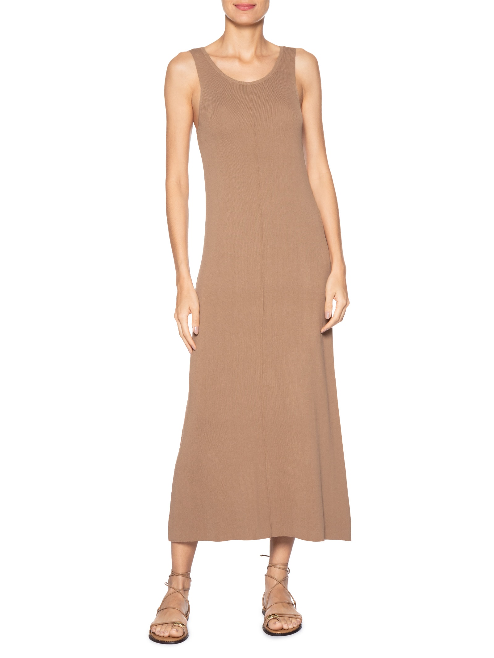 Vestido Tricot Comfy Marrom Basiq