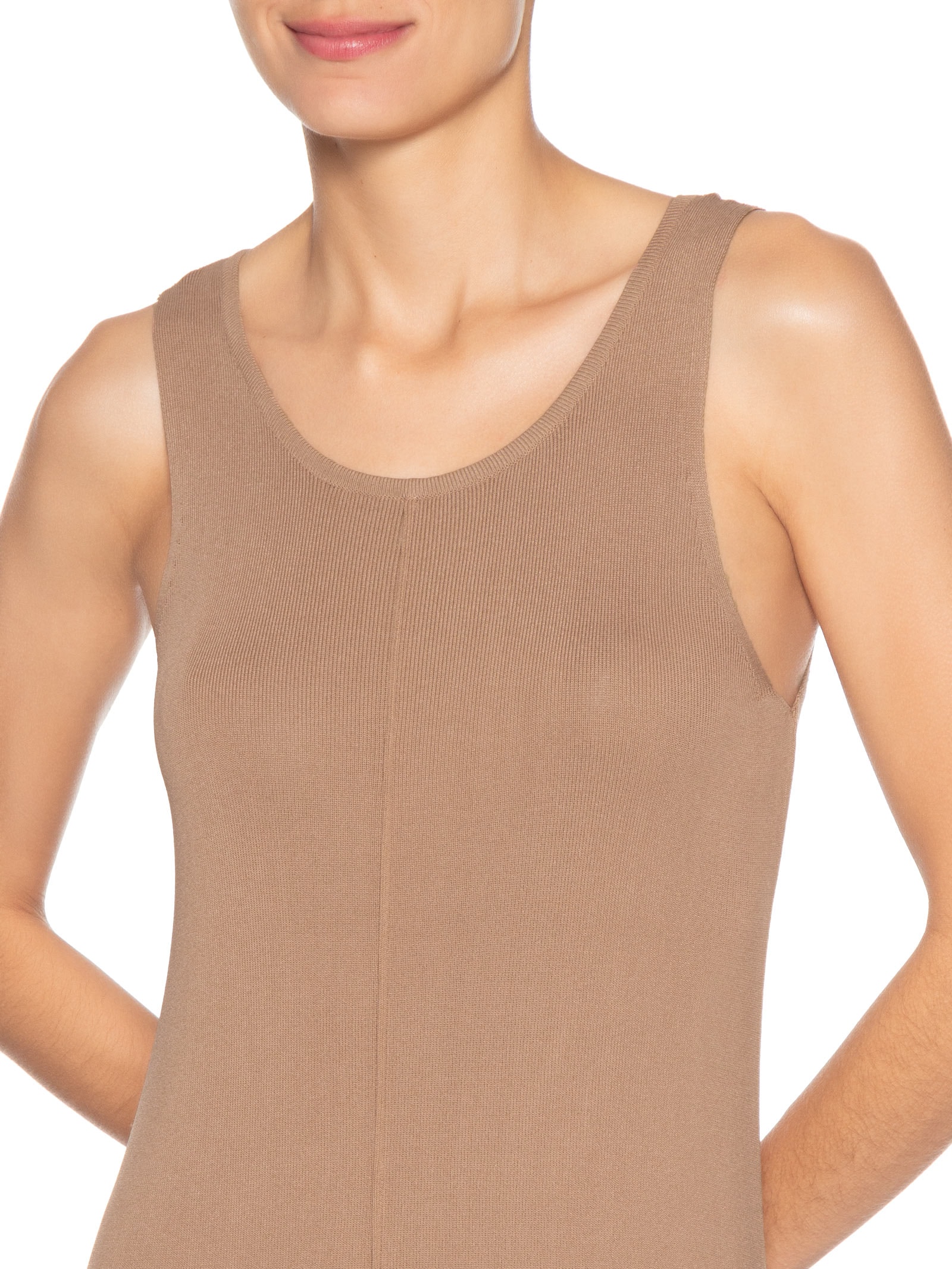 Vestido Tricot Comfy Marrom Basiq